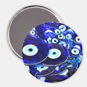 ブルー邪悪なアイアムレット マグネット (正面/裏面)