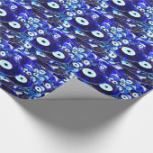 ブルー邪悪なアイアムレット ラッピングペーパー (角)