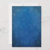 ブルー金ゴールドおとぎ話キャッスルスパークルブライダルシャワー 招待状 (裏面)