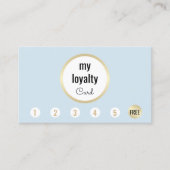 ブルー金ゴールドお客様ロイヤリティ6パンチスパ ロイヤリティカード (正面)