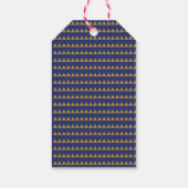 ブルー金ゴールドくるみ割りドラムクリスマスギフトラベル ギフトタグ (裏面)