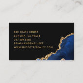 ブルー金ゴールドアゲートジオードシック名刺 名刺 (裏面)