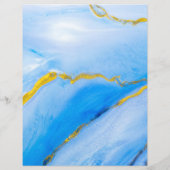 ブルー金ゴールドアゲートA-Zウェディングレセプションシートチャート (裏面)