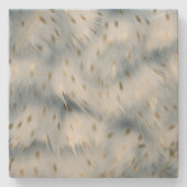 ブルー金ゴールドアニマルプリント ストーンコースター (正面)