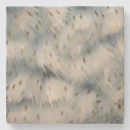 ブルー金ゴールドアニマルプリント ストーンコースター