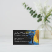 ブルー金ゴールドウィスクのパーソナルシェフケータリング料理 名刺 (スタンド正面)