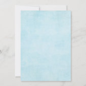 ブルー金ゴールドウィンタードライブスルー男の赤ちゃんシャワー 招待状 (裏面)