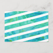 ブルー金ゴールドウォーターカラービーチバルミツワー披露宴 エンクロージャーカード (裏面)