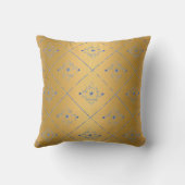 ブルー金ゴールドエレガントスタイル両面クッション クッション (裏面)