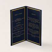 ブルー金ゴールドエレガント写真葬儀 (内部)