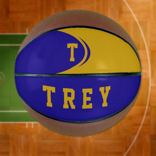 ブルー金ゴールドカスタムバスケットボール バスケットボール