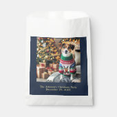 ブルー金ゴールドカスタム文字写真お気に入りバッグ フェイバーバッグ (正面)