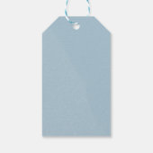 ブルー金ゴールドカボチャ秋ベビシャワーサンキュー ギフトタグ (裏面)