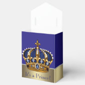 ブルー金ゴールドクラウンリトルプリンスボーイベビーシャワー フェイバーボックス (オープン)