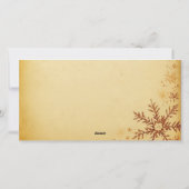 ブルー金ゴールドクリスマスツリーキャンドルとギフトカード シーズンカード (裏面)