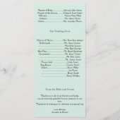 ブルー金ゴールドクリームヴィンテージフレーム結婚式 プログラム (裏面)