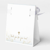 ブルー金ゴールドクロスサンキューボーイファースト聖餐式 フェイバーボックス (裏面サイド)