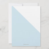 ブルー金ゴールドクロスバプテスマ4th誕生日招待状 招待状 (裏面)