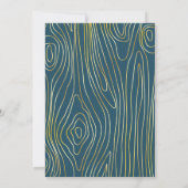 ブルー金ゴールドグラムサファリベイビーシャワー招待状 招待状 (裏面)