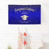 ブルー金ゴールドグリッタークラス2024卒業バナー 横断幕 (インサイチュ)