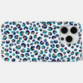 ブルー金ゴールドグリッターヒョウ柄 Case-Mate iPhoneケース (裏面 (横))