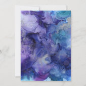 ブルー金ゴールドグリッターフォトグラードパーティの招待状 招待状 (裏面)