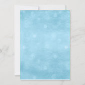 ブルー金ゴールドグリッタームーンベビーシャワーサンキューカード 招待状 (裏面)