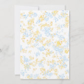 ブルー金ゴールドグリッターメイスンジャーブイビーベイビーシャワー 招待状 (裏面)