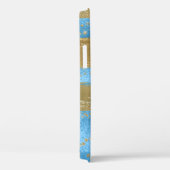 ブルー金ゴールドグリッターモノグラムイニシャル Case-Mate iPhoneケース (裏面 / 右)