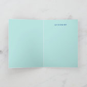 ブルー金ゴールドグリッターレインハッピーリタイアメントカード カード (内部)