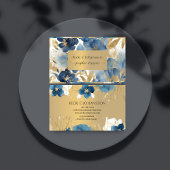 ブルー金ゴールドグリッター名刺 名刺