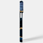 ブルー金ゴールドグリッター大理石iPhoneケーパーソナライズされたス Case-Mate iPhoneケース (裏面 / 右)