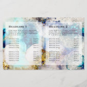 ブルー金ゴールドグリッター水色二折パンフレット (裏面)