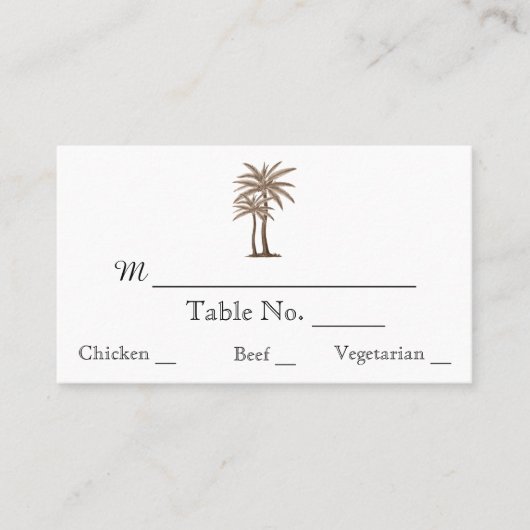 ブルー金ゴールドコンパスバラビーチ結婚式座席表 プレイスカード (正面)