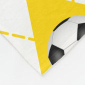 ブルー金ゴールドサッカーチームの色アーガイル模様 フリースブランケット (角)