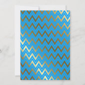 ブルー金ゴールドシェブロン30th誕生日ディナーパーティー 招待状 (裏面)