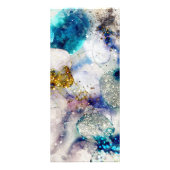 ブルー金ゴールドシルバーグリッター水彩価格表 ラックカード (裏面)