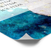 ブルー金ゴールドシルバーグリッター水色価格表 ポスター (角)