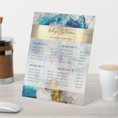 ブルー金ゴールドシルバーグリッター水色価格表 台座サイン (インサイチュ)