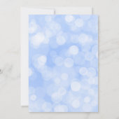 ブルー金ゴールドシンデレラプリンセスキンセアニェラ 招待状 (裏面)