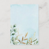 ブルー金ゴールドジャングルサファリアニマルズおむつラッフル エンクロージャーカード (裏面)