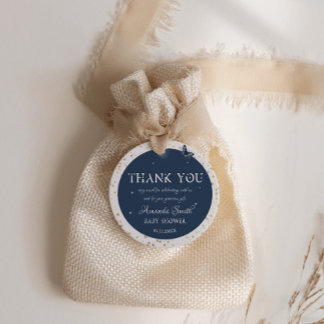 ブルー金ゴールドスカイ魔法ウッドランド動物ベビーシャワー フェイバータグ