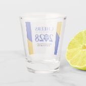 ブルー金ゴールドスクール大学卒業 ショットグラス (裏面)