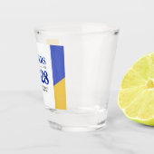 ブルー金ゴールドスクール大学卒業 ショットグラス (右)