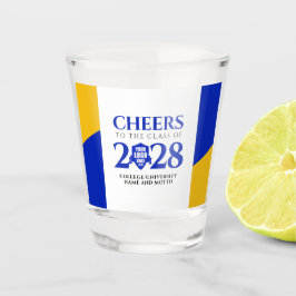 ブルー金ゴールドスクール大学卒業 ショットグラス