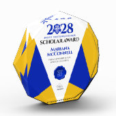 ブルー金ゴールドスクール大学卒業 フォトブロック (左)