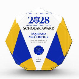 ブルー金ゴールドスクール大学卒業 フォトブロック