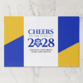 ブルー金ゴールドスクール大学卒業 ペーパーパッド (正面)