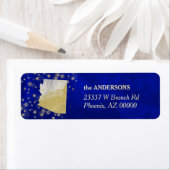 ブルー金ゴールドスターズアリゾナ差出人住所 ラベル (インサイチュ)