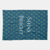 ブルー金ゴールドスターズシャインブライト キッチンタオル (横)